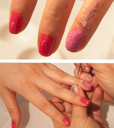 Nail Art con polvere glitter 