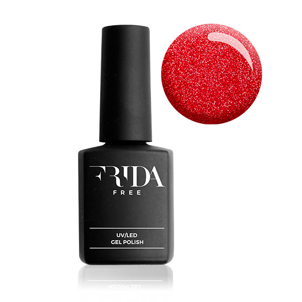 Smalto Semipermanente rosso glitter Frida Free - Sexy Dress-0