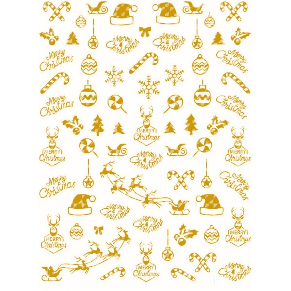 Water Decals Adesivi - Tema Natale-0