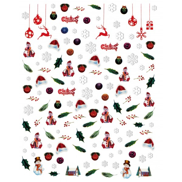 Water Decals Adesivi - Tema Natale-0